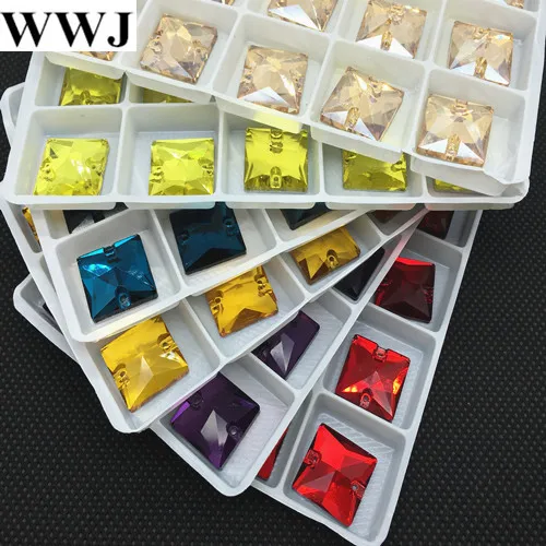 All Size&ampColors Wholesale Factory Price Square Shape Sew On Stone 8mm 10mm 12mm 14mm 16mm 22mm Sewing Glass Crystals | Украшения и