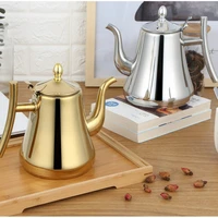 fashion gold and silver color tea pot with filter type hotel tea kettle 304 stainless steel water kettle water pot 1l1 5l2l