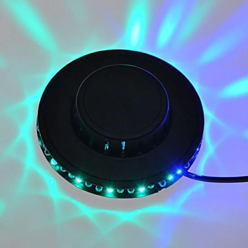 НЛО Портативный лазерный сценический свет 6 Вт rgb 48 светодиодов звуковая