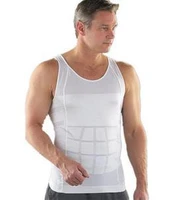 mens slimming body shaper vest waist and abdomen underwear compression less beer belly tummy shaper waist girdle shirt top