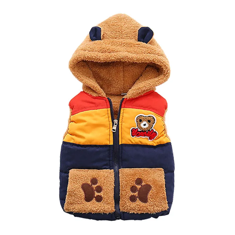 2017 New Winter Infant Baby Warm Vest Bear Cute Waistcoats Newborn Clothing Coats Girl Boys Clothes Outerwear | Детская одежда и