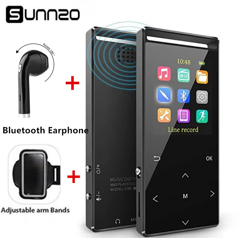 16 ГБ Bluetooth MP3 плеер + наушники повязка с музыку прямо Запись FM шагомер HIFI без потерь