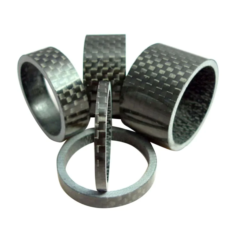 

5Pcs Bicycle Headset Carbon Fiber Washer Set Bike Headset Stem Spacers Kit For Bike Fix Refit 3mm 5mm 15mm 20mm Washer