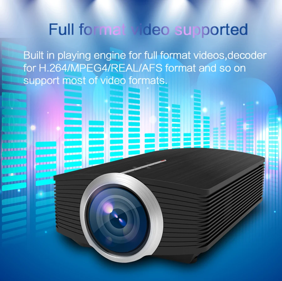 Touyinger T2A проводной зеркальный мини-проектор светодиодный для iPhone Android смартфон YG510 Full HD видео портативный домашний кинотеатр