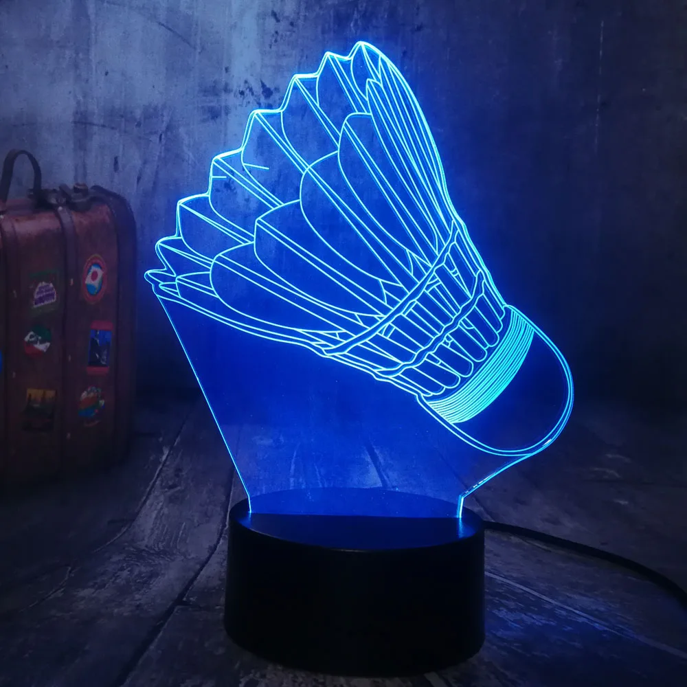 Новый спортивный костюм для игры в бадминтон Новинка 3D светодиодный ночной