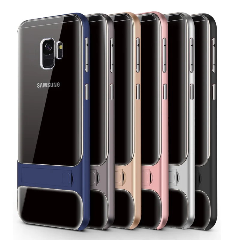 Роскошные Скрытая чехол с Умной крышкой и подставкой для samsung Galaxy S10 S8 S9 плюс Note8 Note9 Тонкий Жесткий ПК+ ТПУ чехол-держатель для крепления для samsung Note9 S9 чехлы