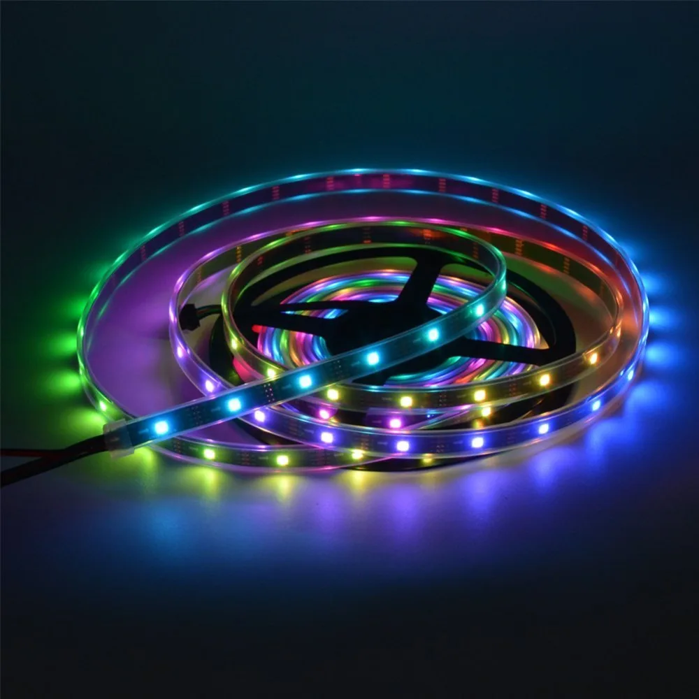 5 м SK9822 APA102 гибкая светодиодная лента 5050 RGB 30 светодиодов/м Водонепроницаемая