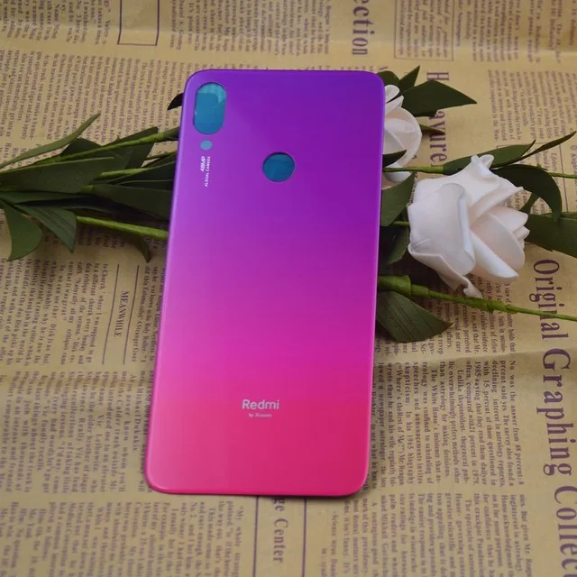 Новая задняя крышка батарейного отсека для Redmi Note 7 Pro заднее стекло Xiaomi Крышка с