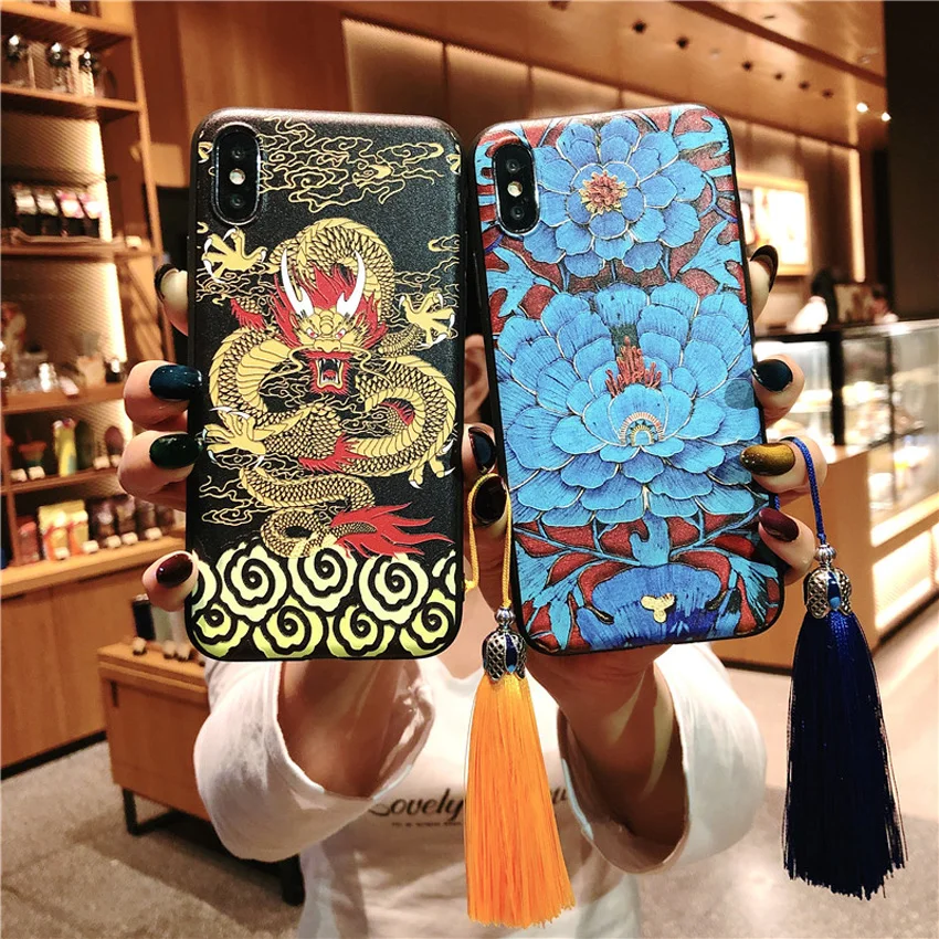 Китайский национальный Cheongsam Дракон Мантия с изображением Феникса дворец цветок