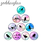 10 шт., круглые стеклянные кабошоны с плоским основанием, 12182025 мм