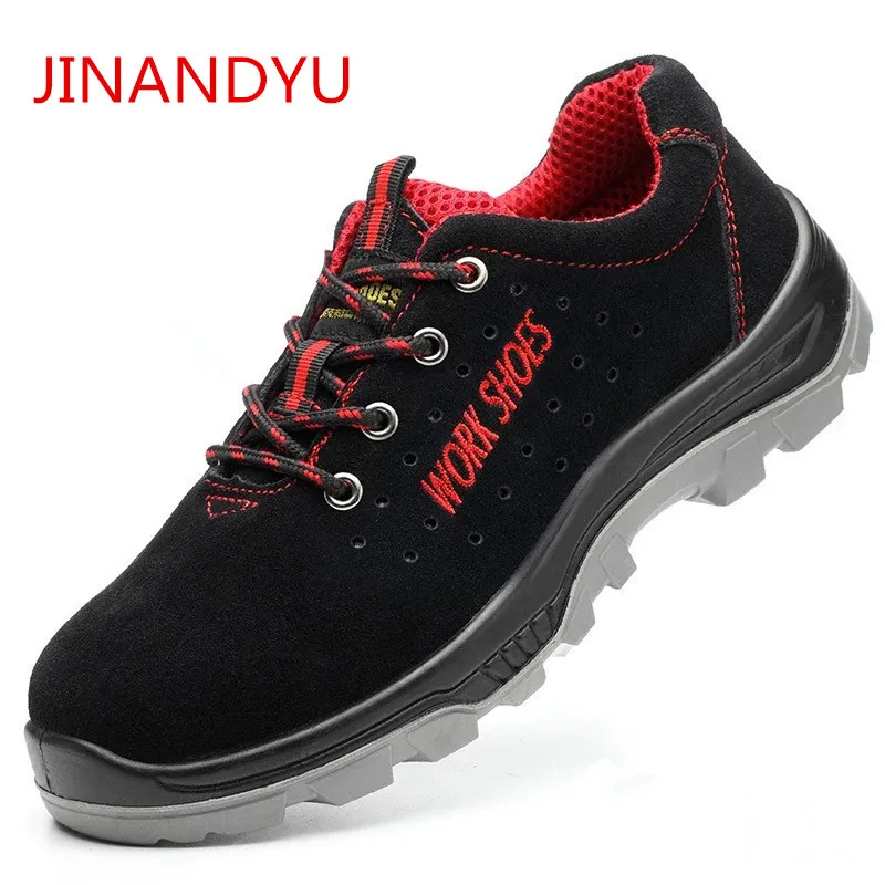 Men Work Safety Shoes Steel Toe Warm Breathable Men's Casual Boots Puncture Proof Labor Insurance Large Size Male | Обувь