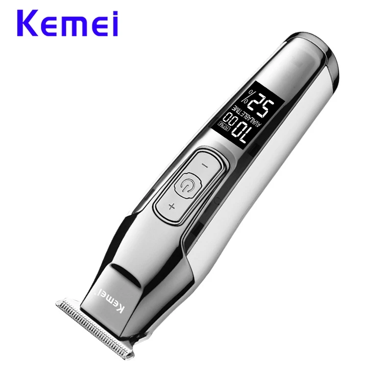 Kemei Парикмахерская профессиональная машинка для стрижки волос KM 5027 ЖК дисплей 0