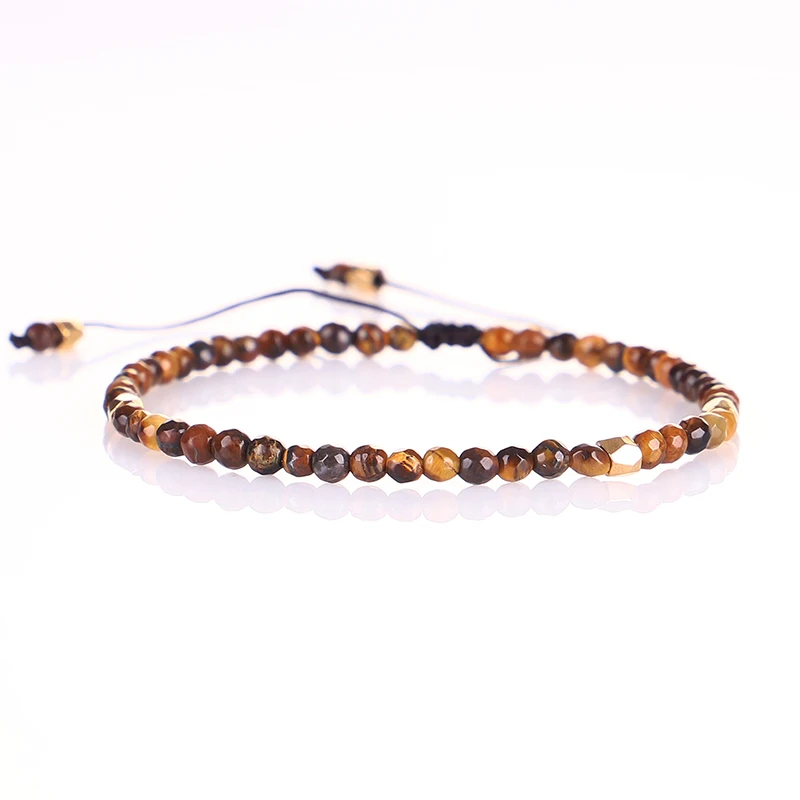 

Handmade 3mm Natural Lapis lazuli Stone Red Tiger Eye Beads Bracelets For Men Women YOGA Reiki Prayer Stones Super Thin Jewelry