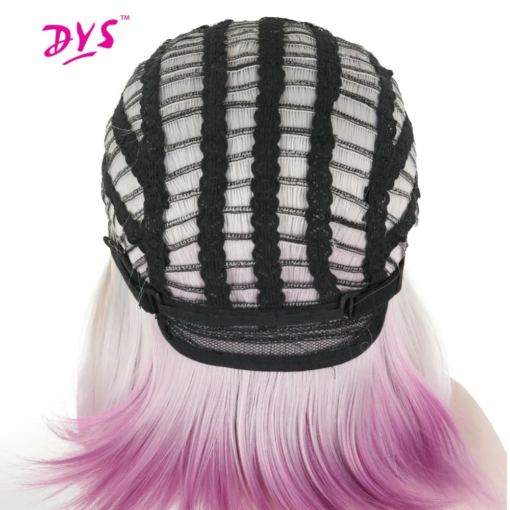 Deyngs короткие синтетические парики для черных женщин 14 дюймов Pixie Cut Ombre серые парики прямые синтетические волосы парики с темным корнем