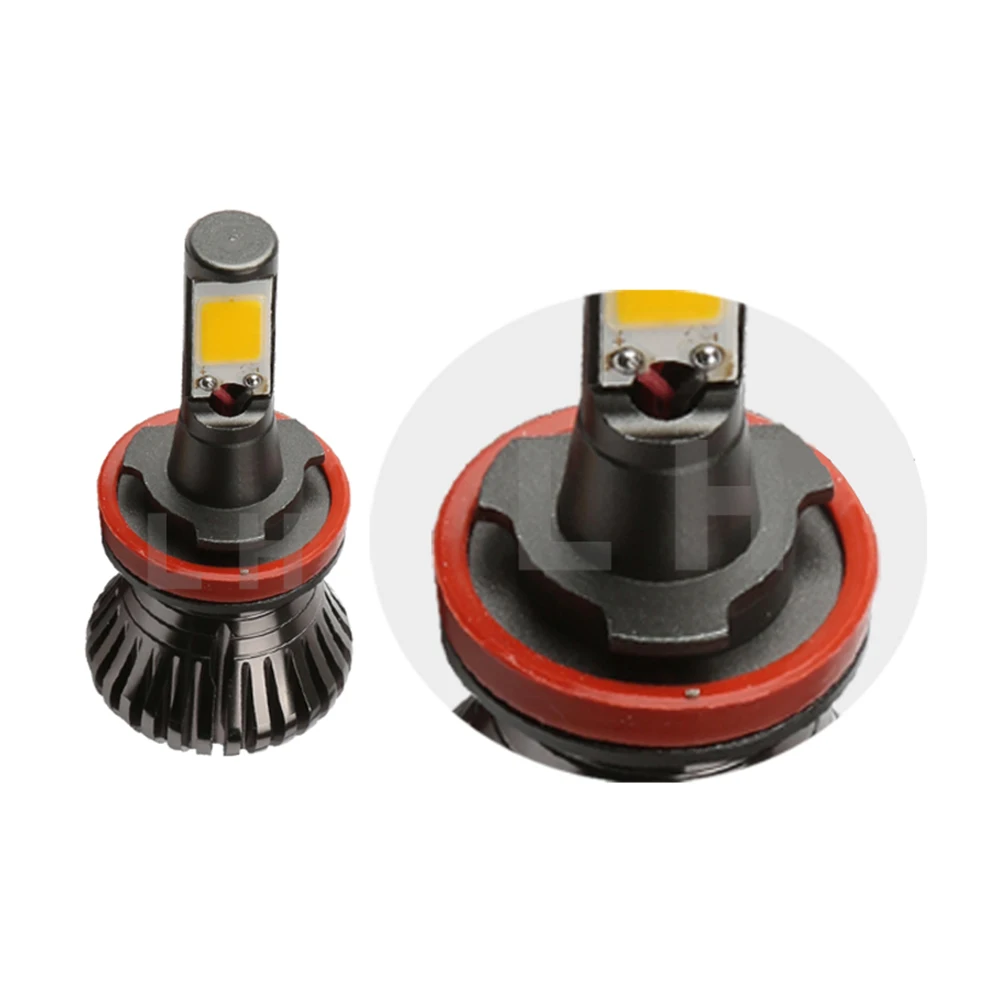 Автомобильные двухцветные H1 Led H3 H7 H8 H11 9005 HB3 9006 HB4 880 881 H16 PSX24W P13W лампы для