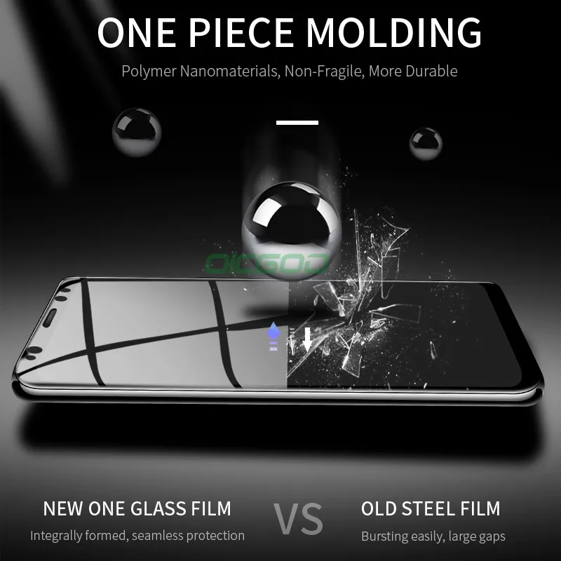OICGOO 6D изогнутое полное покрытие из закаленного стекла для samsung Galaxy S9 S8 Plus A3 A5 A7