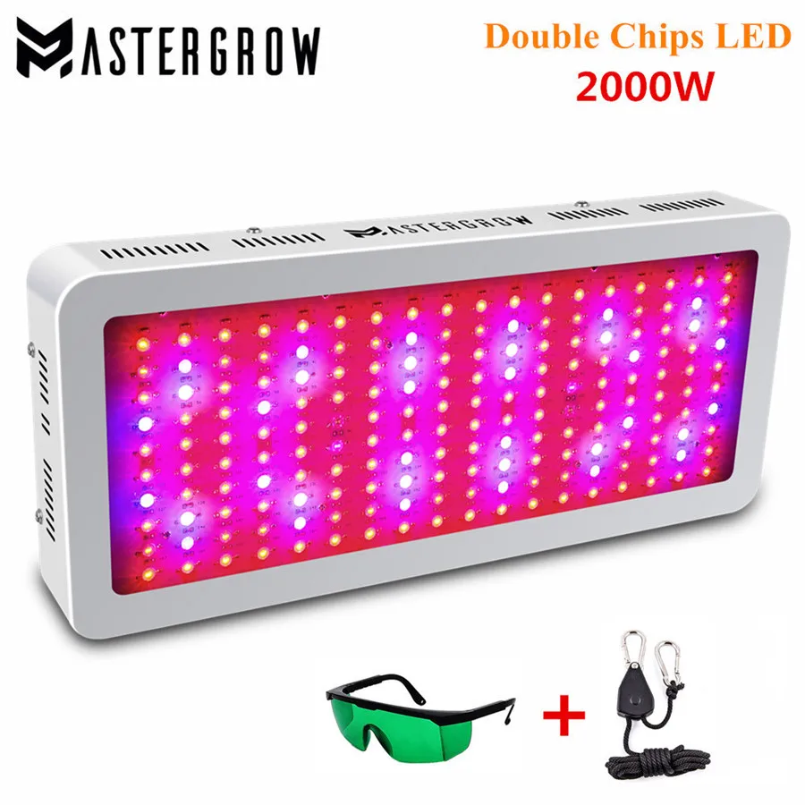 MasterGrow 300/600/800/1000/1200/1500/1800/2000 Вт полный спектр светодиодный grow светильник для внутреннего парниковых расти палатку завода светать светильник - Испускаемый цвет: 2000W double chip