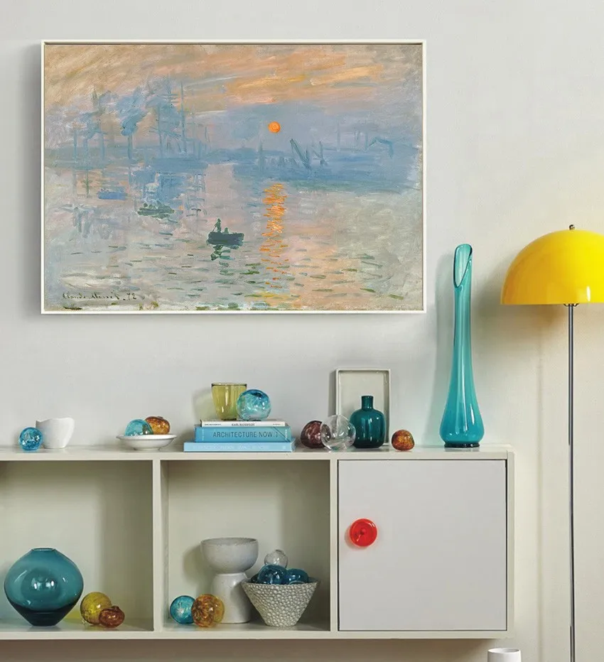 Monet Impression soleil классический холст художественная живопись на стене искусство для