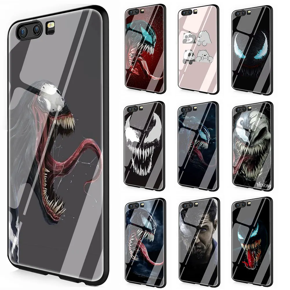 Marvel Comic Book Artwork VENOM покрытие из закаленного стекла чехол для Huawei P10 P20 30 mate 20 Honor 9 10 Lite Pro 7A 8X P Smart