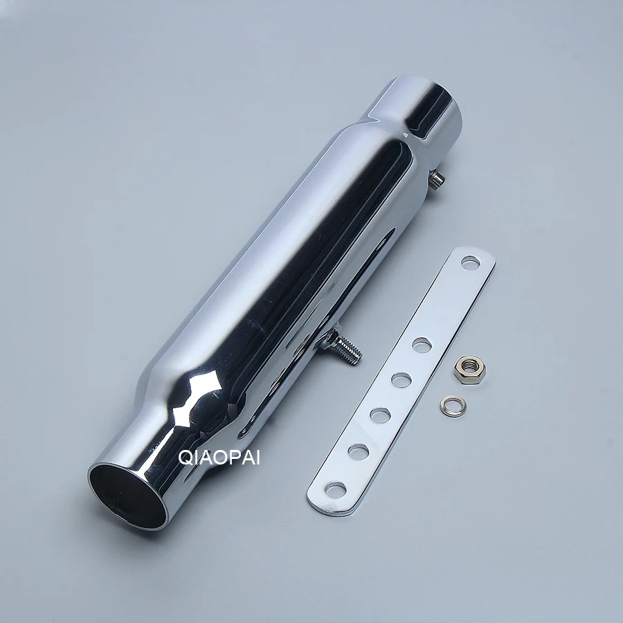 Модифицированный выхлопной глушитель мотоцикла винтажный хромированный мотор