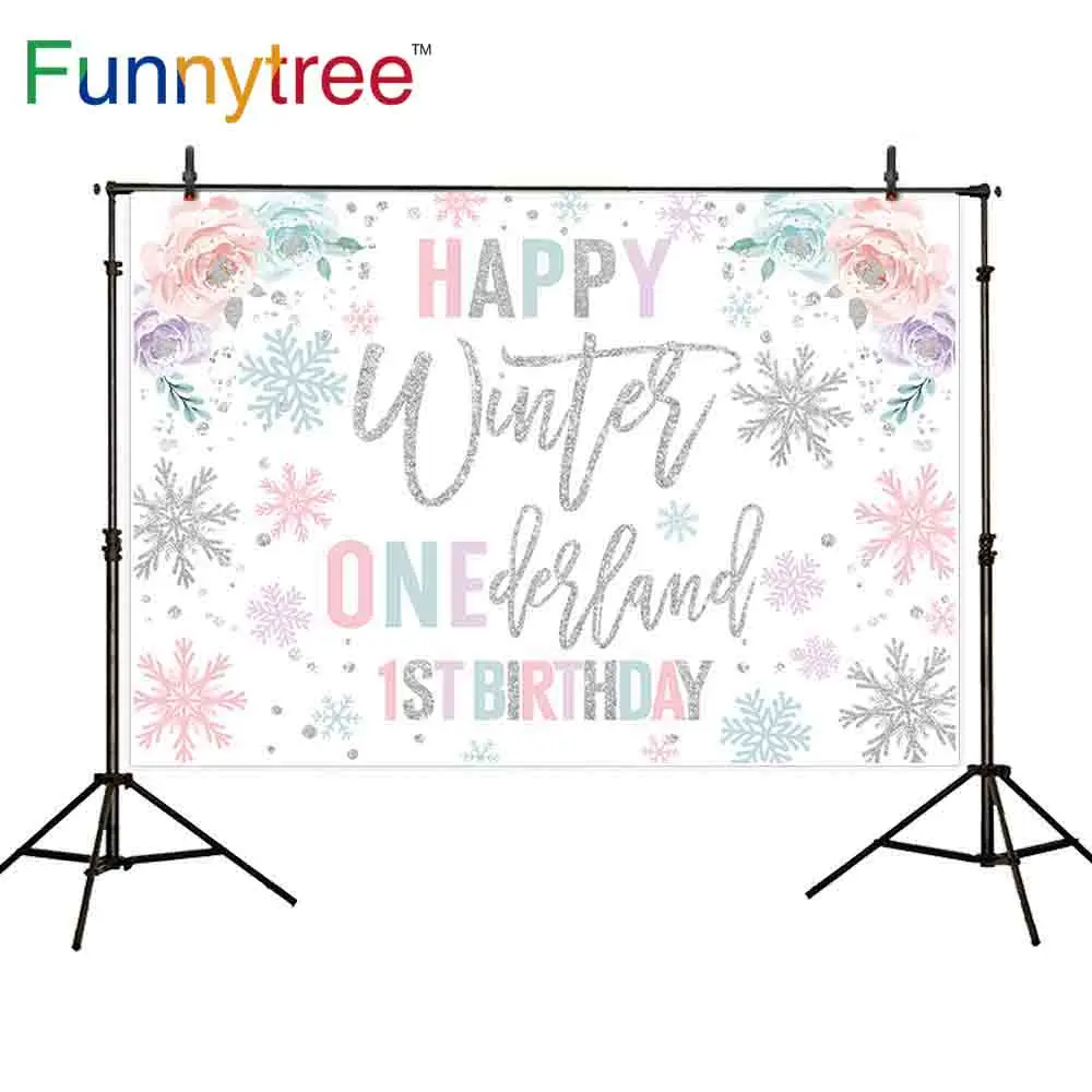 Funnytree фотографические фоны снежинка красочный рождество зима цветок день