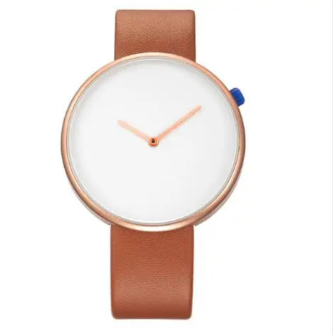 New Arrival Minimalist Style Wild Fashion Watches Men Women Sport Casual Quartz Wristwatch Soft Leather Strap Neutral Watch gift | Наручные