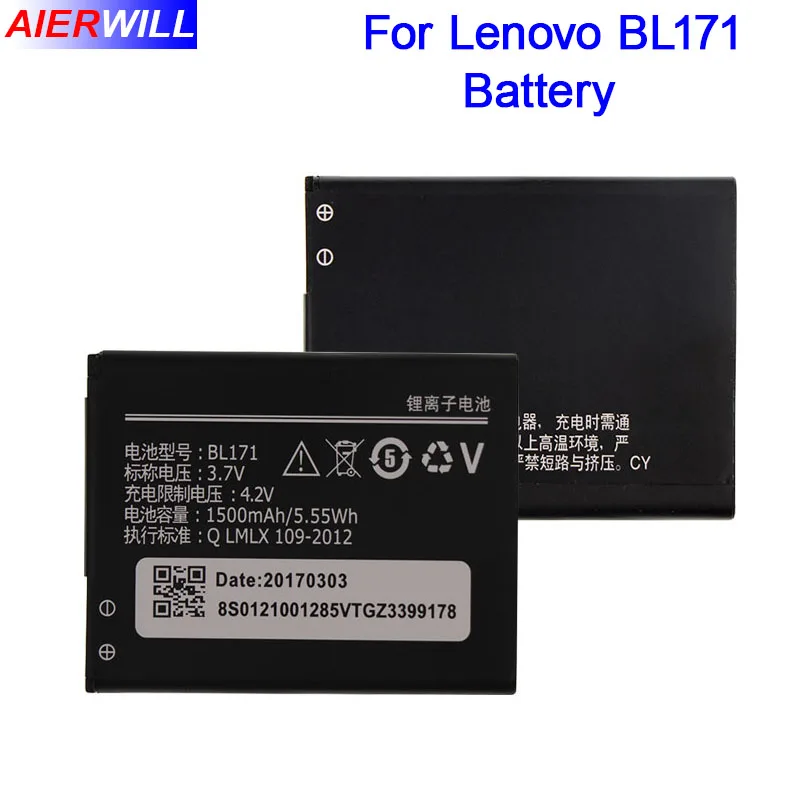 1500 мА/ч BL171 батарея для Lenovo A60 A65 A319 A500 A368 A390 A390T A356 A370E мА/ч. Аккумулятор Bateria Акку PIL
