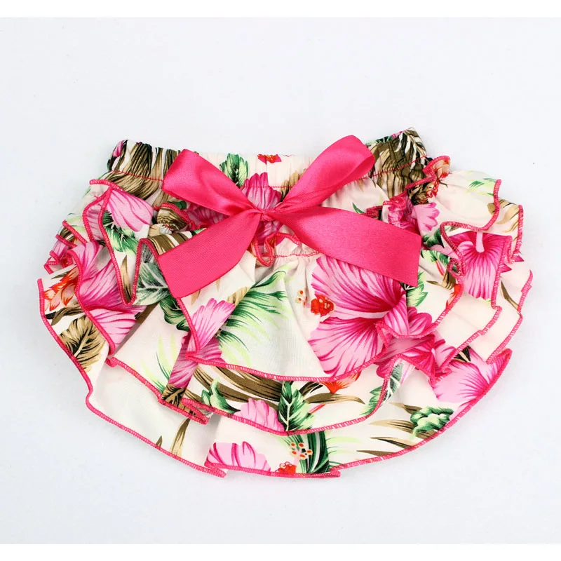 Модные детские шорты из 100% хлопка шаровары с оборками для маленьких девочек