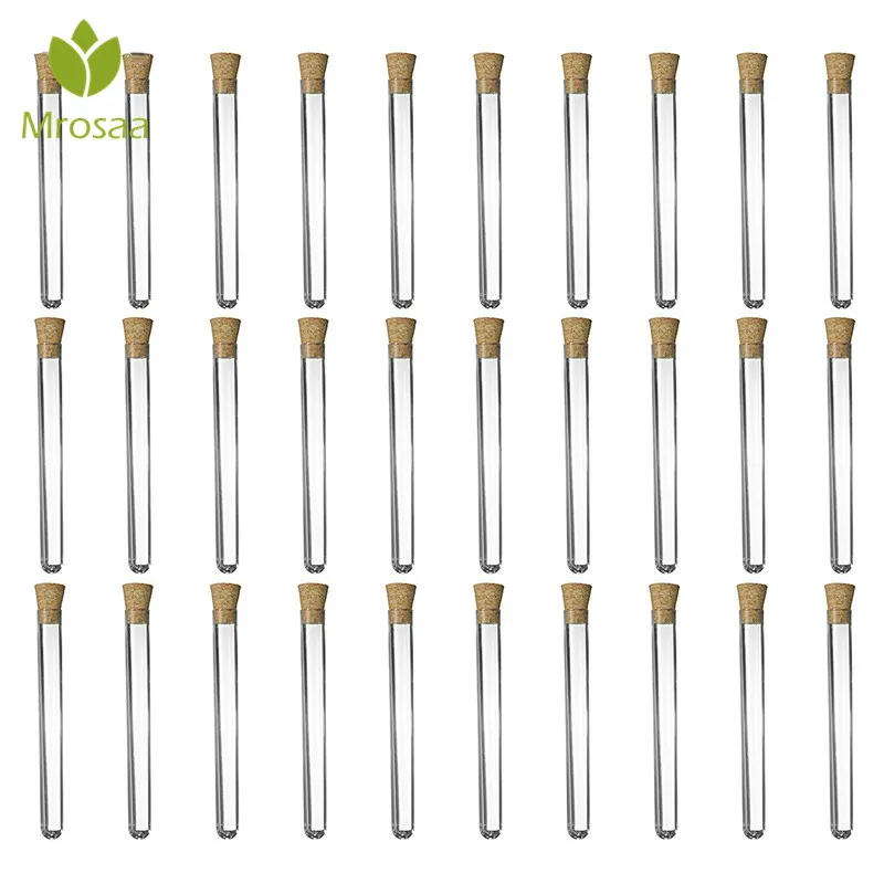 Новое поступление Mrosaa многоцелевые пластиковые стеклянные пробирки с пробкой 20