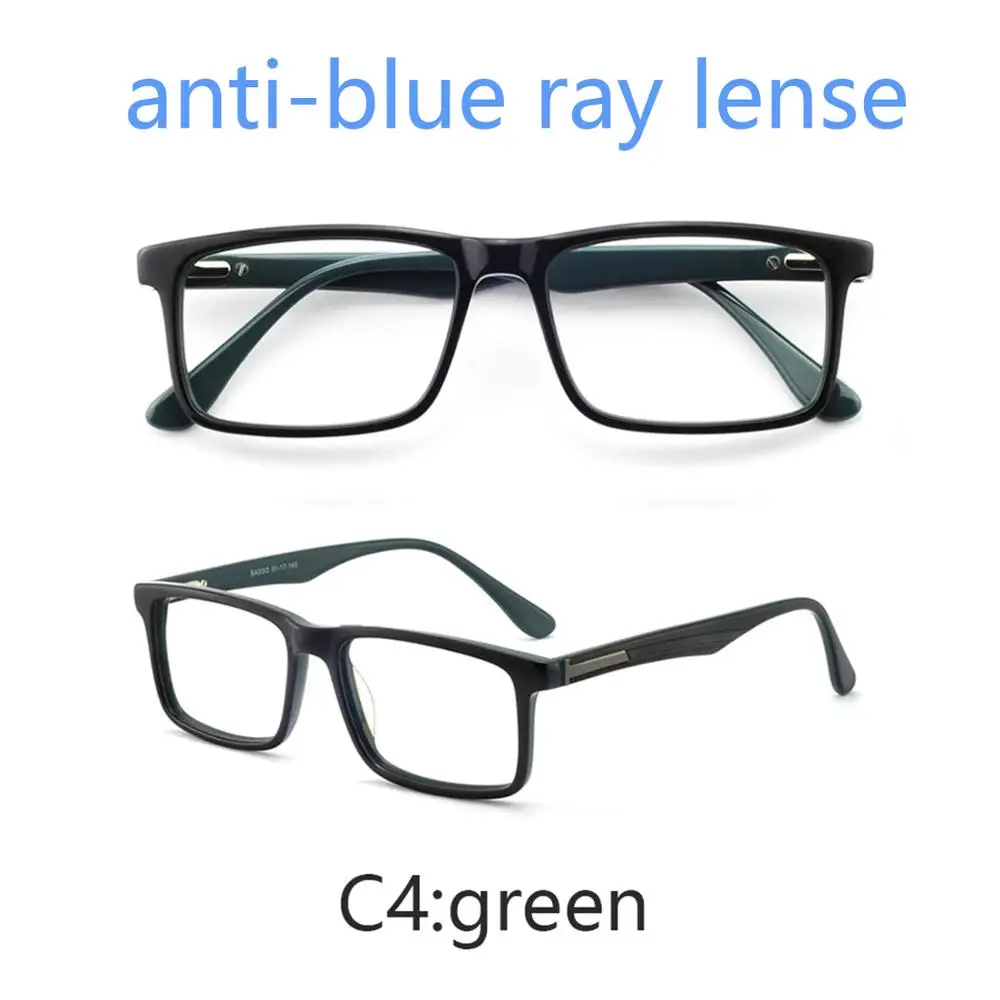 C4a OCCI CHIARI, мужские очки, оправа, очки, oculos de grau gafas, ацетат, прозрачные линзы, оптическая близорукость, очки по рецепту, W-CAPUA - Цвет оправы: C4a
