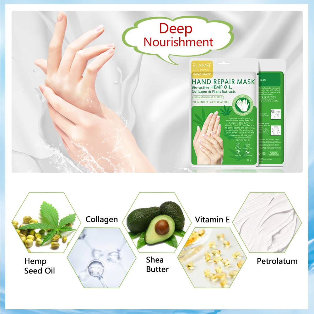 Hand Skin Care Mask Paraffin Wax Exfoliating for Hands Peeling Nourish Moisture Whitening Cream Gloves |