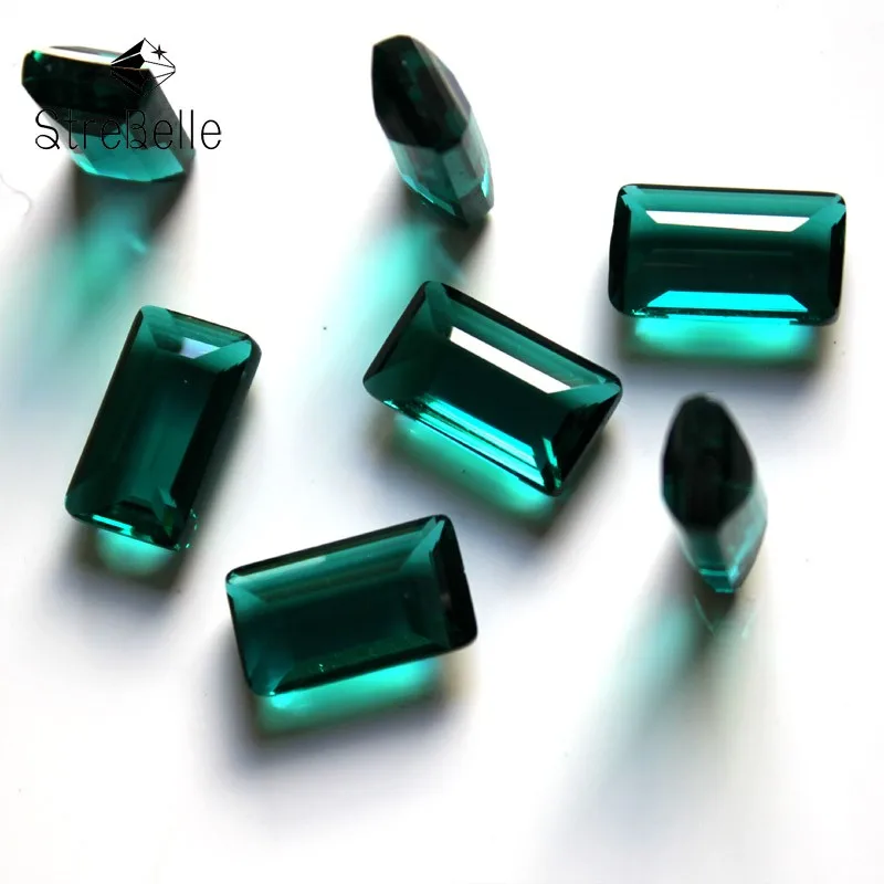 

StreBelle Glass stone no hole 8x14mm fancy cube faceted glass beads necklace accessories for fashion DIY Jewelry