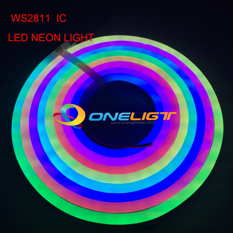 RGB WS2811 IC LED полноцветный гибкий светодиод неоновый шнур световая полоса