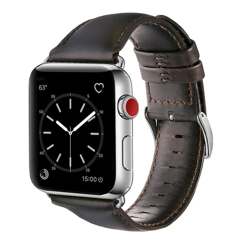 Ремешок из натуральной кожи для Apple Watch 38 /42 мм iwatch 1/2/3/4/5 40/44 | Наручные часы