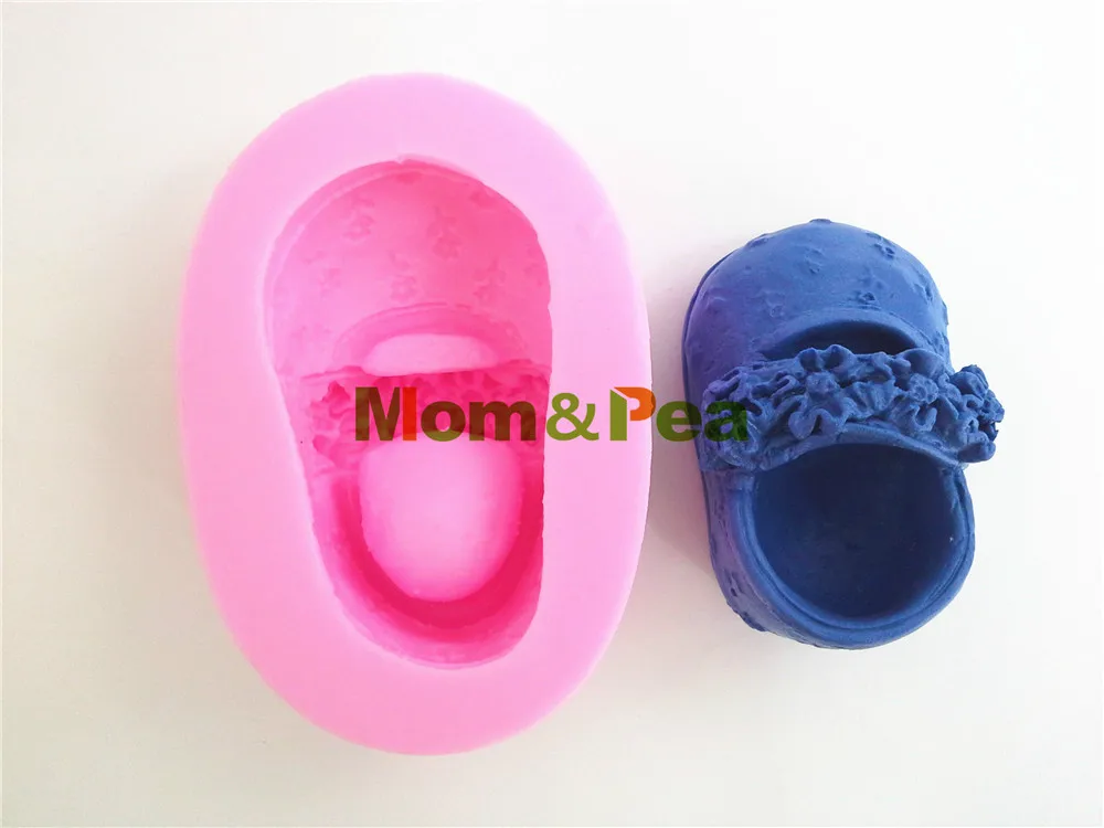 Mom & Pea 0002 детская Цветочная Форма для обуви силиконовая форма мыла украшение