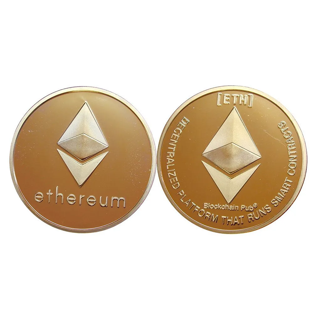 Позолоченные ethereum монет коллекционные Книги по искусству коллекция подарок