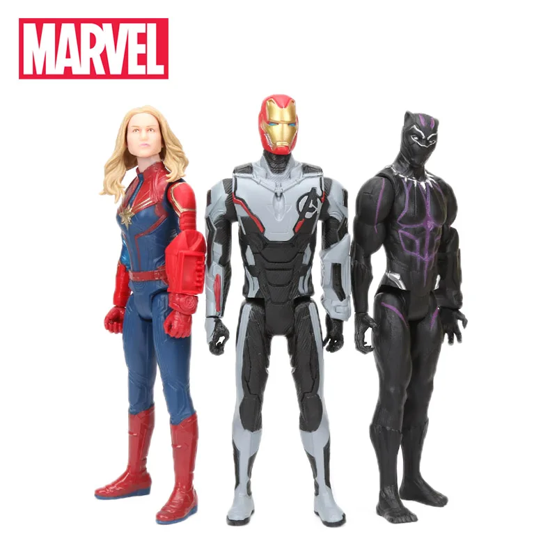 30 см игрушки Marvel Мстители 4 эндигра Человек-паук танос Халк ПВХ Фигурка Железный человек Капитан Америка Черная пантера фигурка-модель