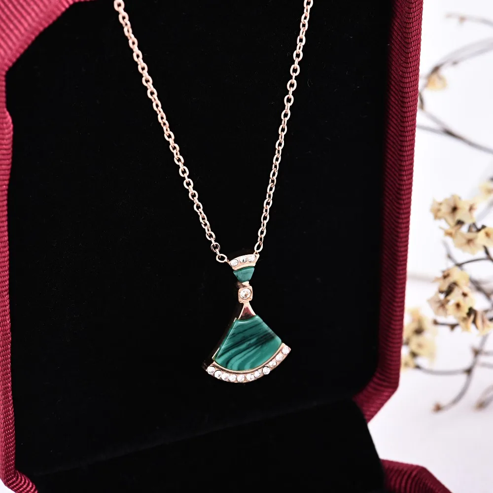 Новинка 2021 юбка-ракушка Веерообразное ожерелье Женский Кристалл от Swarovski белая