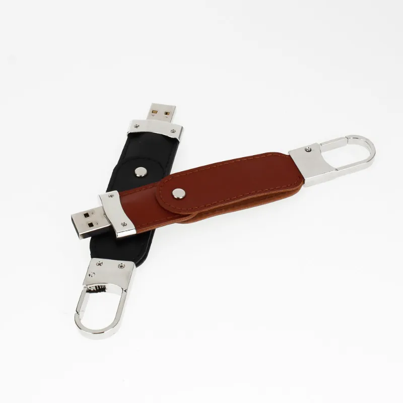 Металлический кожаный флеш-накопитель 32 Гб 64 Гб 128 ГБ Usb флэш-накопитель 4 ГБ 8 ГБ 16 ГБ черная карта памяти брелок Usb 2,0 Thumbdrives
