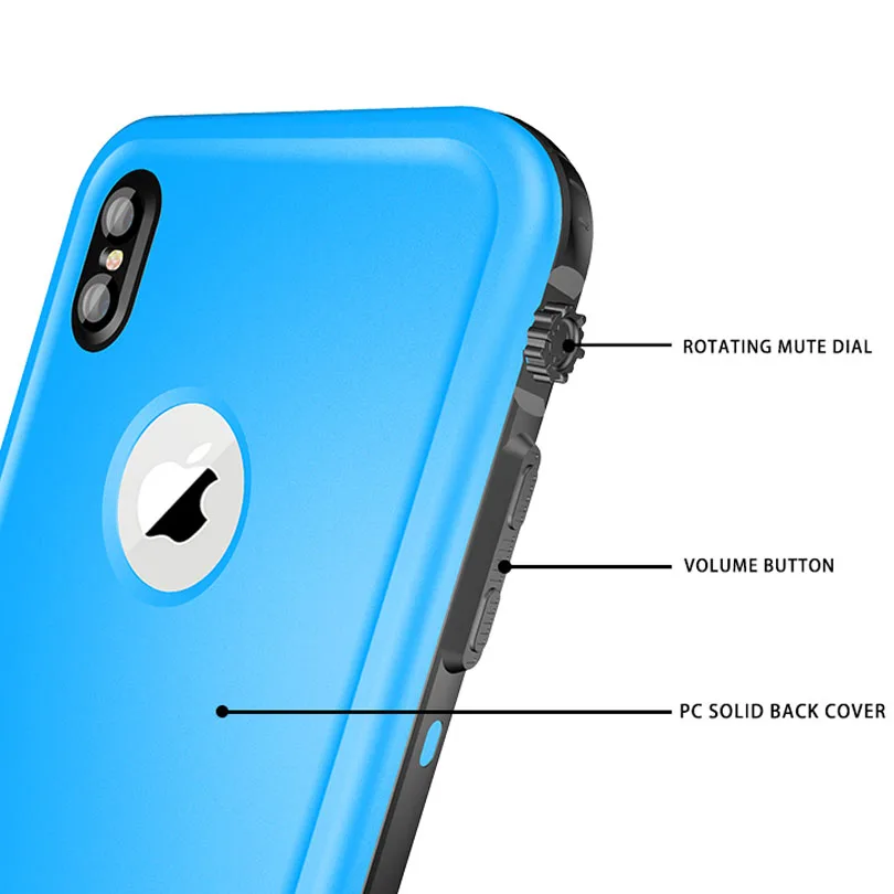 Брендовый Небьющийся чехол Redpepper для iPhone XS MAX IP68 Водонепроницаемая серия для дайвинга подводный противоударный чехол для iPhone