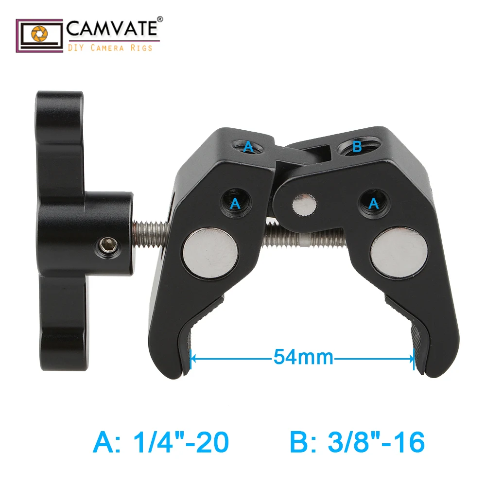 CAMVATE Super Clamp плоскогубцы с зажимом 1/4 дюйма 20 дюймов и 3/8 16 резьбовых отверстий для