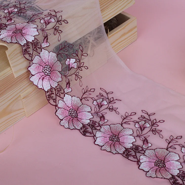 Водорастворимая многоцветная сетчатая кружевная отделка ткань аксессуары для