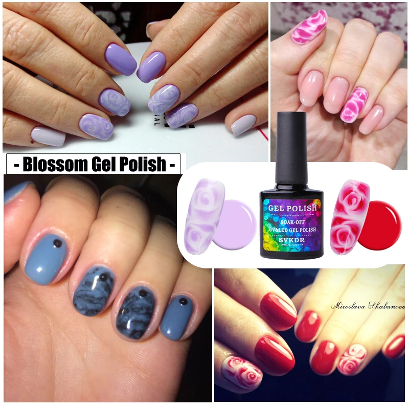 SVKDR 10 мл Blossom УФ гель лак для ногтей DIY Цветы наклеивания на ногти дизайн