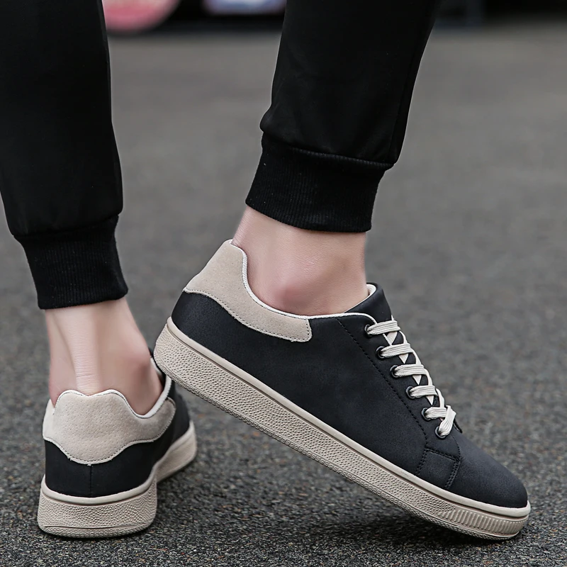 Мужские Повседневная кожаная обувь на шнуровке плоской подошве из мягкой кожи