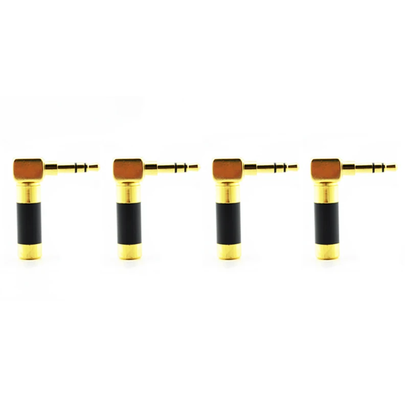 

Hi-Fi 10pcs High quality Gold plated 3.5mm Stereo 3-Pole Male Right Angle Audio Plug
