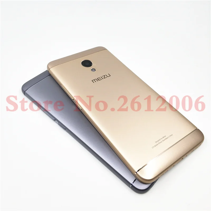 Корпус для Meizu M5S M612H M612M, металлическая задняя крышка для батареи, запасные части для мобильного телефона, чехол с кнопками, объектив камеры