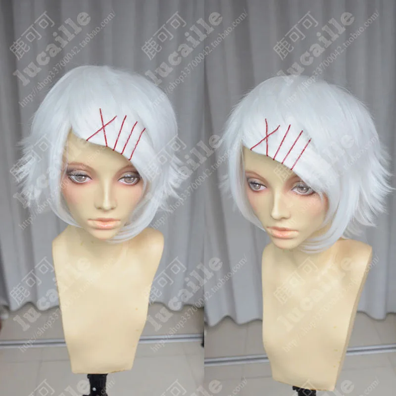 Аниме Tokyo Ghoul Juzo Suzuya Juuzou чистый белый термостойкий косплей костюм парик + 5 красных