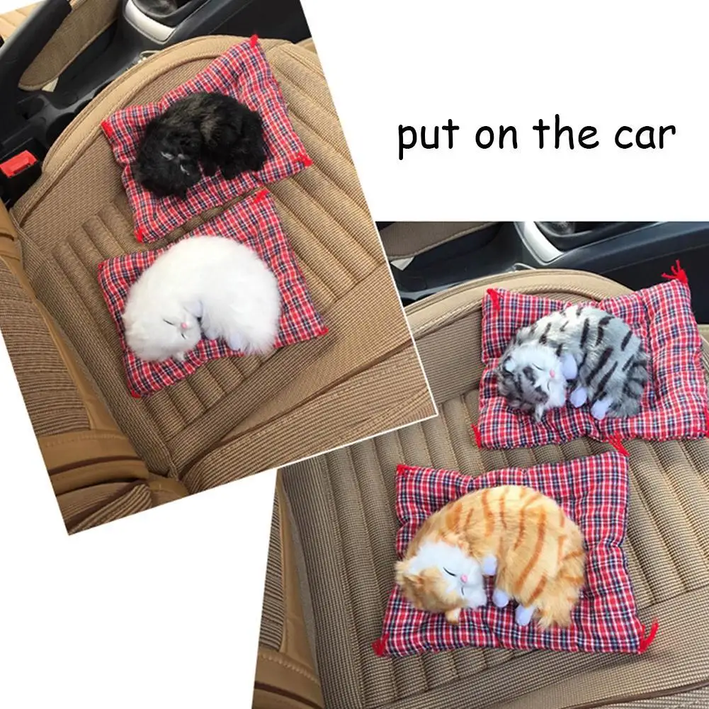 

Novelty Sleeping Cat Simulation Animal Doll Plush with Sound Kids Toy Birthday Gift Doll Decorations Stuffed Toy 8 Styels