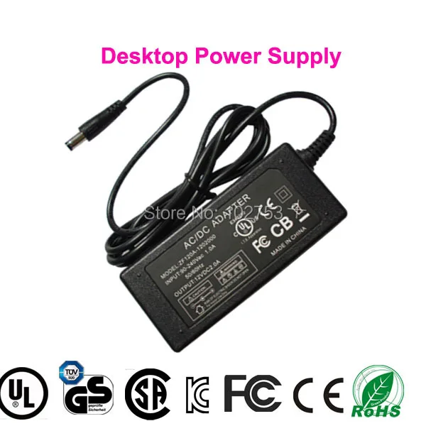 24W источник питания ac/dc 12 В 2а свободная перевозка груза 1pcs 100% адаптер нового