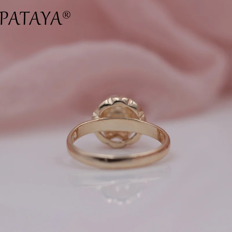 Женские кольца из розового золота 585 пробы с искусственным жемчугом|rose gold ring|gold